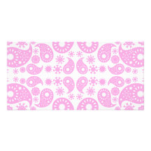 Pink Paisley. Photo Card