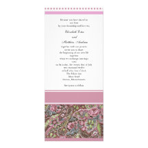 Pink Paisley Wedding Invitation