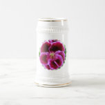 Pink Pansy Beer Stein Mug