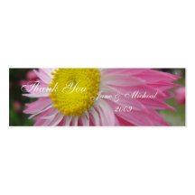 Pink Paper Daisy Business Card Templates