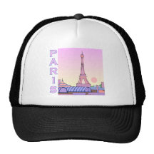 Pink Paris Sunset Products Hats