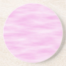 Pink pattern. Soft waves, clouds. Beverage Coaster