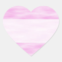 Pink pattern. Soft waves, clouds. Heart Sticker