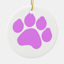 Pink Paw Print Ornament