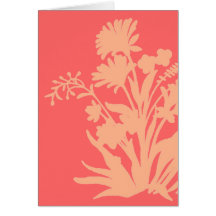 Pink peach floral Valentine's day card