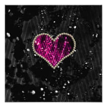 Pink Pearl Heart Photo Print