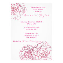 Pink Peony Bridal Shower Invitation