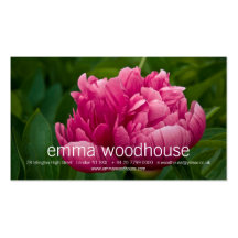 Pink Peony Personal Business Card