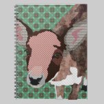 Pink Petal Fawn Green Notebook notebooks