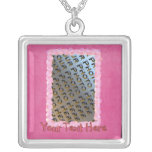 Pink Picture Frame Necklace
