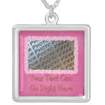 Pink Picture Frame Necklace