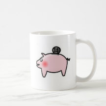 Pink Piggy Bank Mug