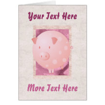 Pink Piggy Card
