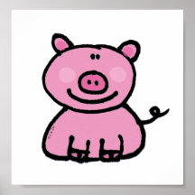 Pink piggy posters