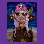 Pink Pirate Fairy with Treasure Poster posters