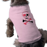 Pink Pirate Skull & Crossbones Doggie T-shirt