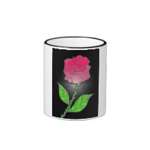 Pink Plastic Rose Mug