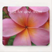 Pink Plumeria Customisable Mousepad for Mother