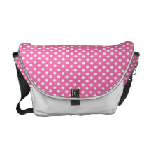 Pink Polka Dots Courier Bag