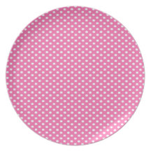 Pink Polka Dots Dinner Plates