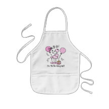 Pink Poodle Birthday Aprons