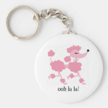pink poodle key chains