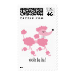 pink poodle postage stamp