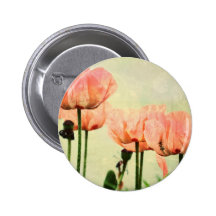 Pink Poppies and Floral Swirls