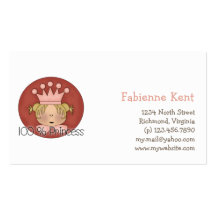 Pink Princess · 100% Princess Business Card Templates