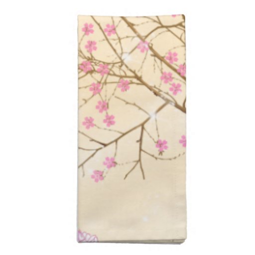 Pink Princess and squirrel with blossom napkin