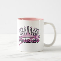 Pink Princess Crown Coffee Mugs