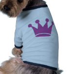 pink princess crown doggie tee shirt