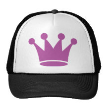pink princess crown mesh hats