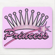 Pink Princess Crown Mouse Mat