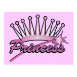 Pink Princess Crown Post Card
