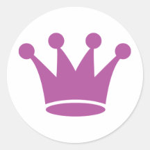 pink princess crown sticker