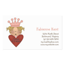 Pink Princess · Daddy's Lil' Princess Business Cards