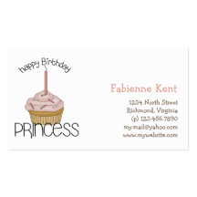 Pink Princess · Happy Birthday Business Card