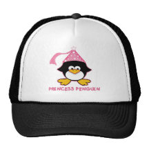 Pink Princess Penguin Trucker Hat