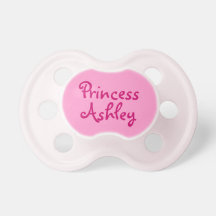 Pink Princess Personalised Name Baby Girl Pacifier