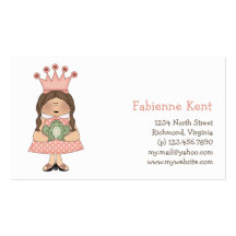 Pink Princess · Princess & Frog Business Card