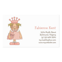 Pink Princess · Princess & Kitty Business Card Template