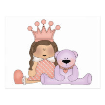 Pink Princess · Princess & Teddy Post Card