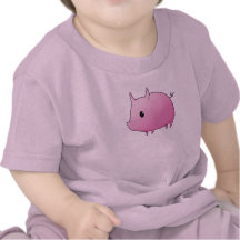 Pink Pudgy Piglet Baby Tee
