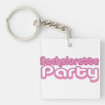 pink purple bachelorette wedding bridal party fun key chains