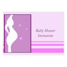 Pink Retro Baby Shower Invite Business Card Templates