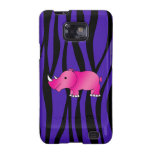 Pink rhino purple zebra stripes