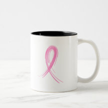 Pink Ribbon 2 Breast Cancer Coffee Mug