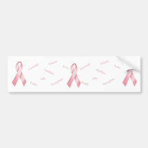 Pink Ribbon Bumper Stickers