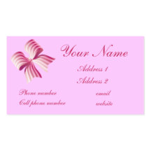 Pink Ribbon Business Card